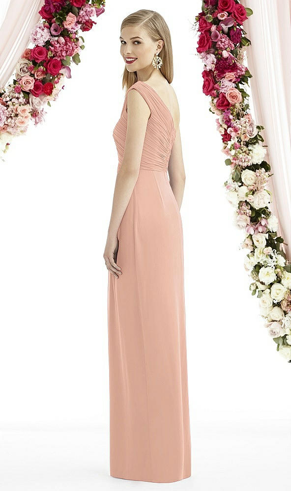 Back View - Pale Peach After Six Bridesmaid Dress 6737