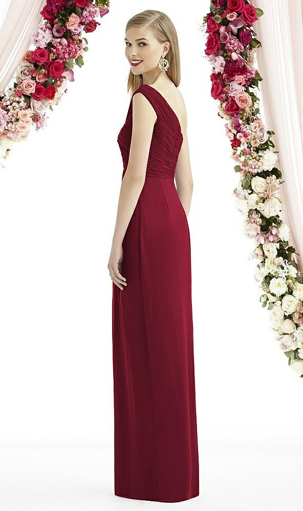 Back View - Burgundy After Six Bridesmaid Dress 6737