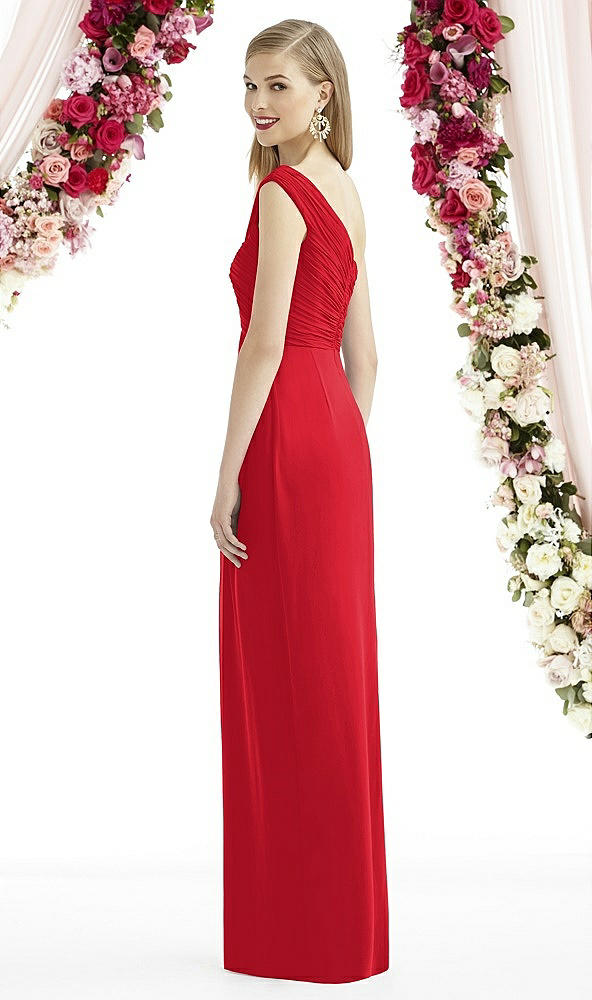 Back View - Parisian Red After Six Bridesmaid Dress 6737
