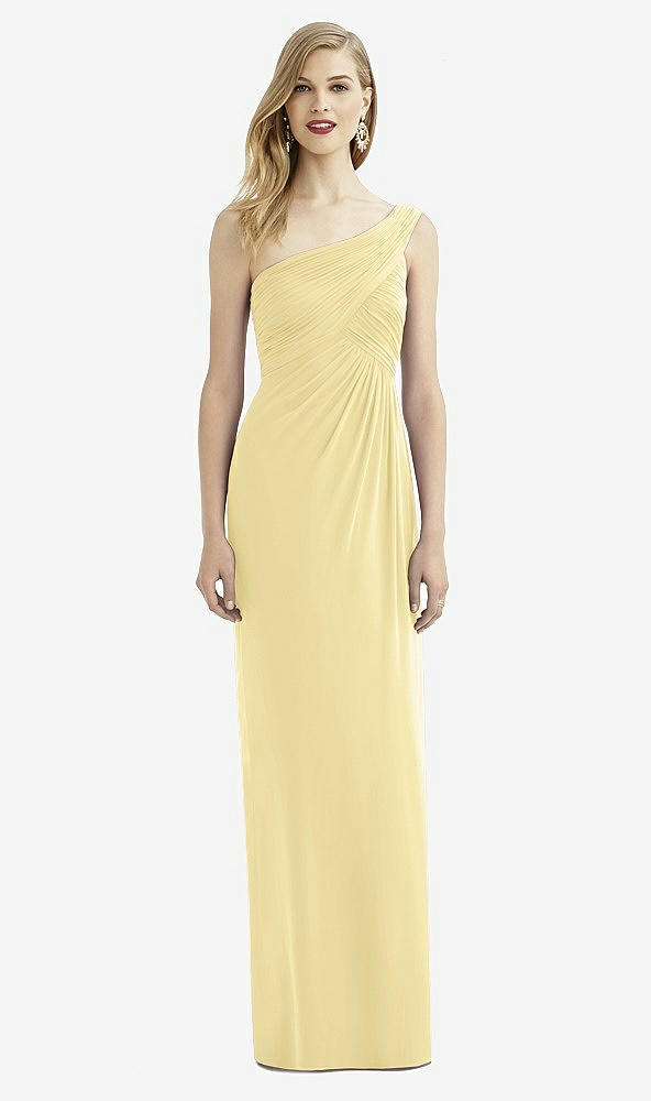 Front View - Pale Yellow After Six Bridesmaid Dress 6737
