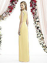 Rear View Thumbnail - Pale Yellow After Six Bridesmaid Dress 6737