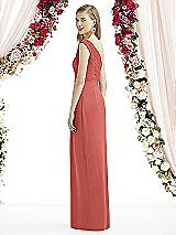 Rear View Thumbnail - Coral Pink After Six Bridesmaid Dress 6737