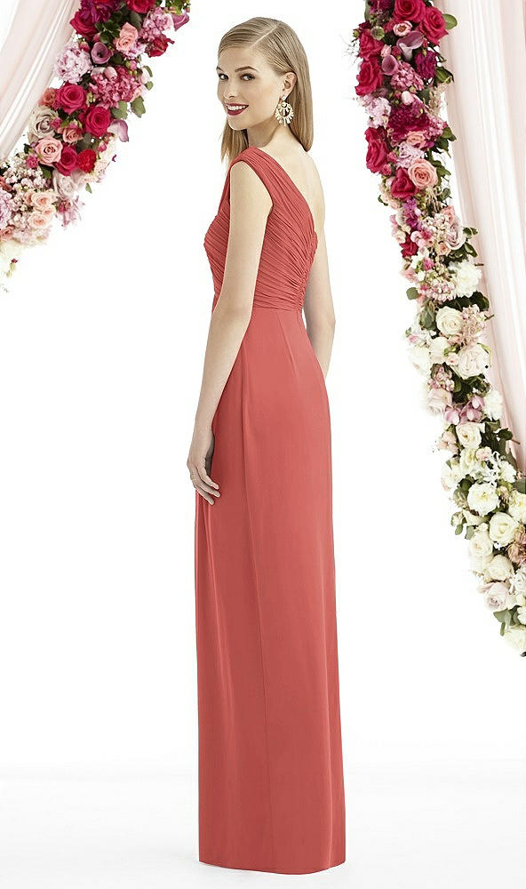 Back View - Coral Pink After Six Bridesmaid Dress 6737