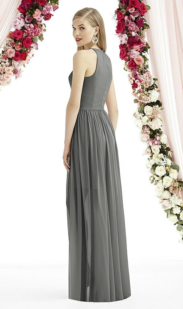 Back View - Charcoal Gray After Six Bridesmaid Dress 6739
