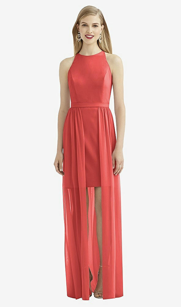 Front View - Perfect Coral After Six Bridesmaid Dress 6739
