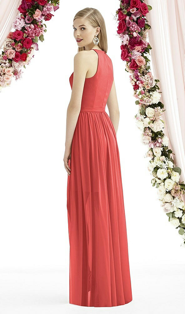 Back View - Perfect Coral After Six Bridesmaid Dress 6739