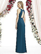 Rear View Thumbnail - Atlantic Blue After Six Bridesmaid Dress 6740