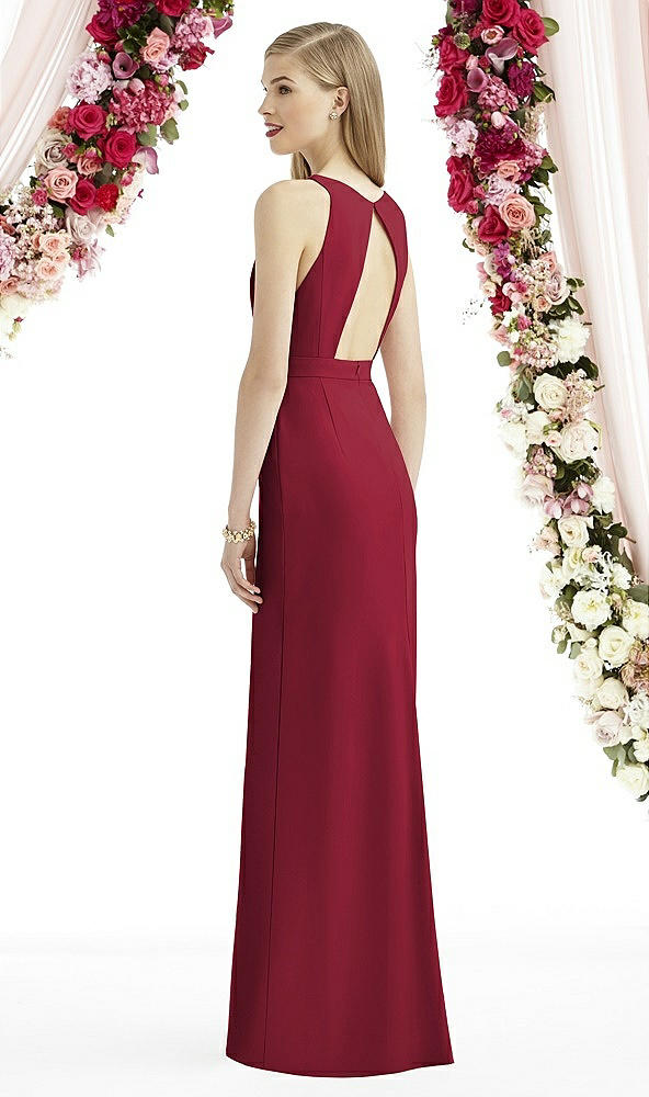 Back View - Burgundy After Six Bridesmaid Dress 6740