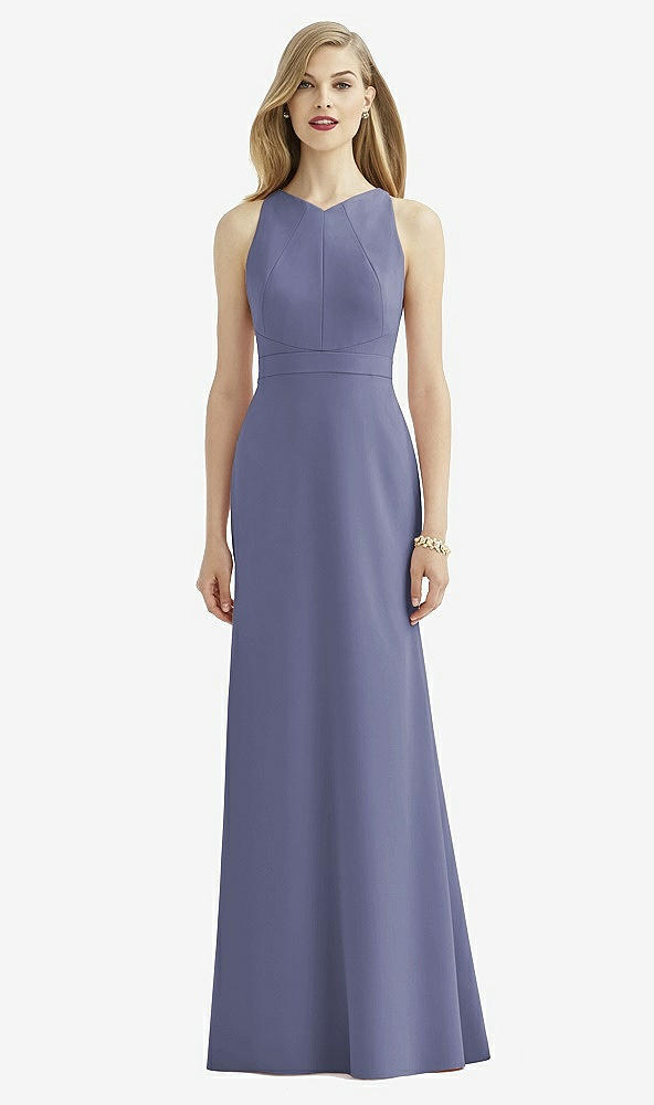 Front View - French Blue After Six Bridesmaid Dress 6740