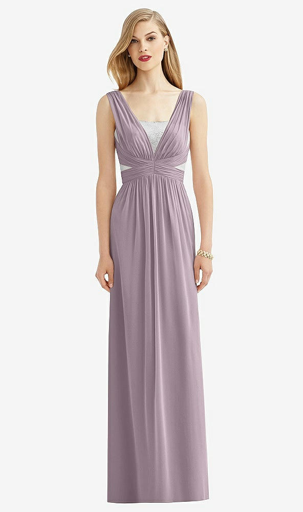 Front View - Lilac Dusk & Metallic Silver After Six Bridesmaid Dress 6741