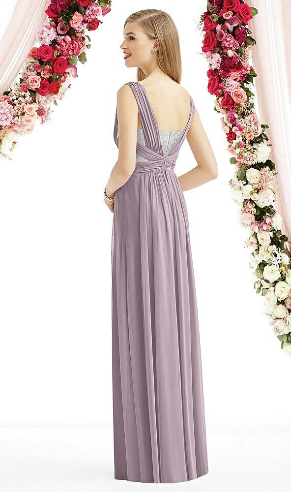 Back View - Lilac Dusk & Metallic Silver After Six Bridesmaid Dress 6741