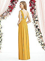 Rear View Thumbnail - NYC Yellow & Metallic Silver After Six Bridesmaid Dress 6741
