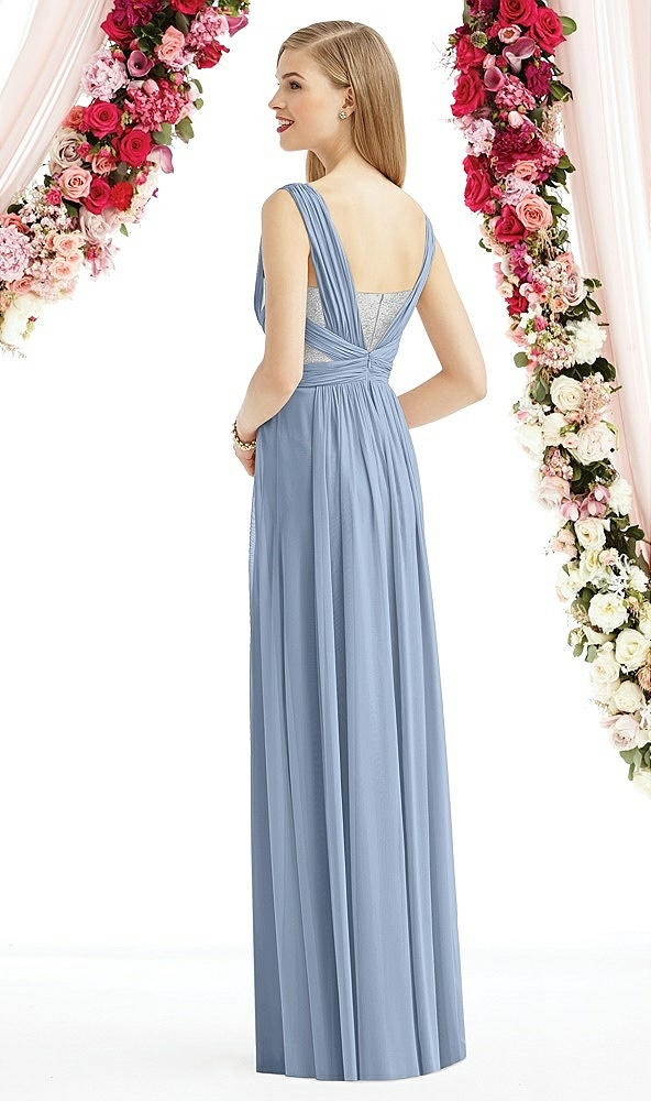 Back View - Cloudy & Metallic Silver After Six Bridesmaid Dress 6741