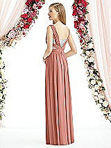 Rear View Thumbnail - Desert Rose & Metallic Silver After Six Bridesmaid Dress 6741
