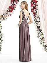 Rear View Thumbnail - French Truffle & Metallic Silver After Six Bridesmaid Dress 6741