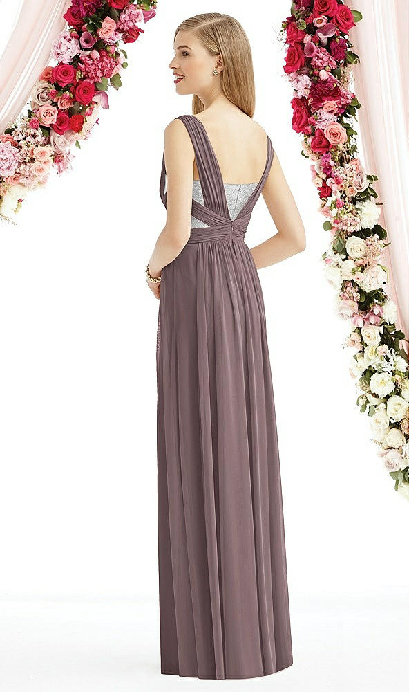Back View - French Truffle & Metallic Silver After Six Bridesmaid Dress 6741