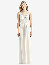 Front View Thumbnail - Ivory & Metallic Silver After Six Bridesmaid Dress 6741