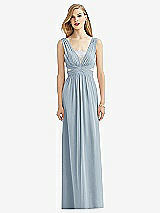 Front View Thumbnail - Mist & Metallic Silver After Six Bridesmaid Dress 6741
