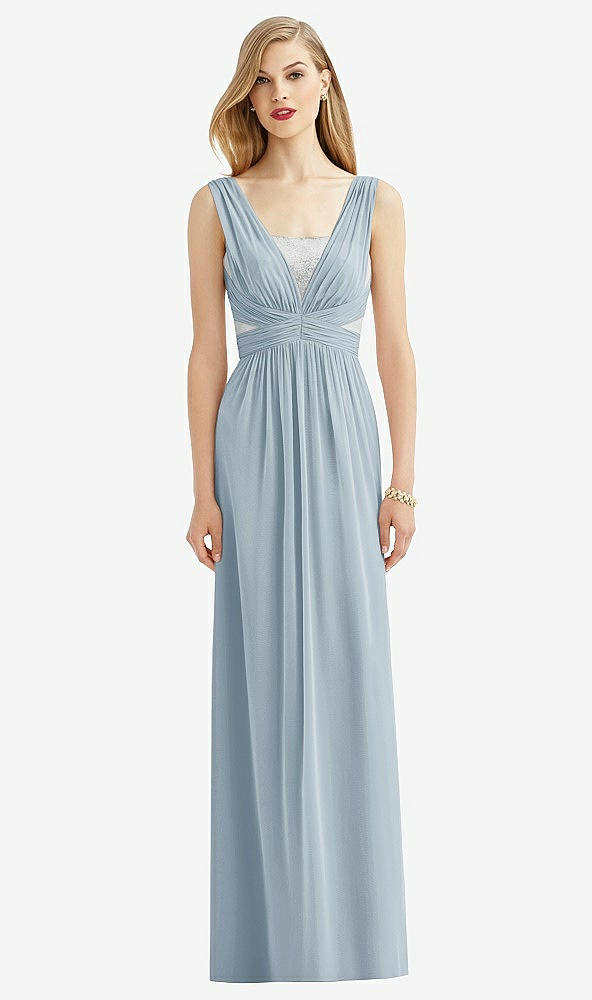 Front View - Mist & Metallic Silver After Six Bridesmaid Dress 6741