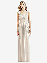 Front View Thumbnail - Oat & Metallic Silver After Six Bridesmaid Dress 6741