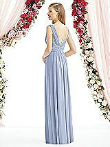 Rear View Thumbnail - Sky Blue & Metallic Silver After Six Bridesmaid Dress 6741