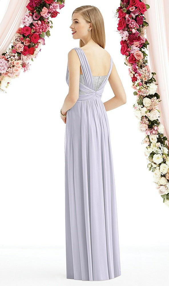 Back View - Silver Dove & Metallic Silver After Six Bridesmaid Dress 6741