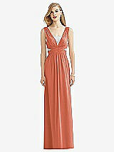 Front View Thumbnail - Terracotta Copper & Metallic Silver After Six Bridesmaid Dress 6741