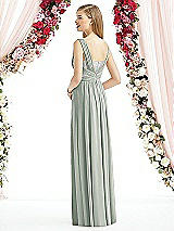 Rear View Thumbnail - Willow Green & Metallic Silver After Six Bridesmaid Dress 6741