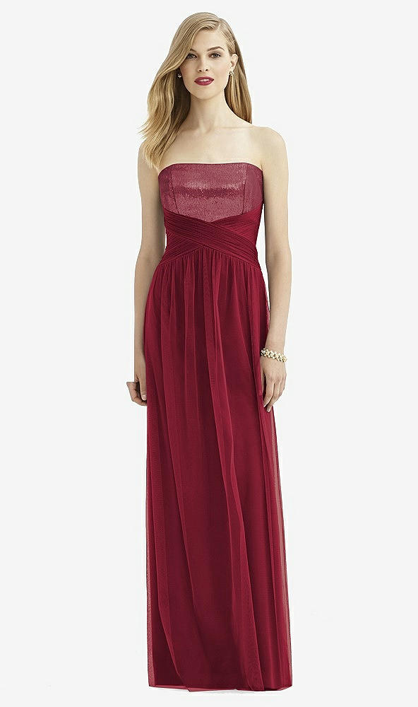 Front View - Burgundy After Six Bridesmaid Dress 6743