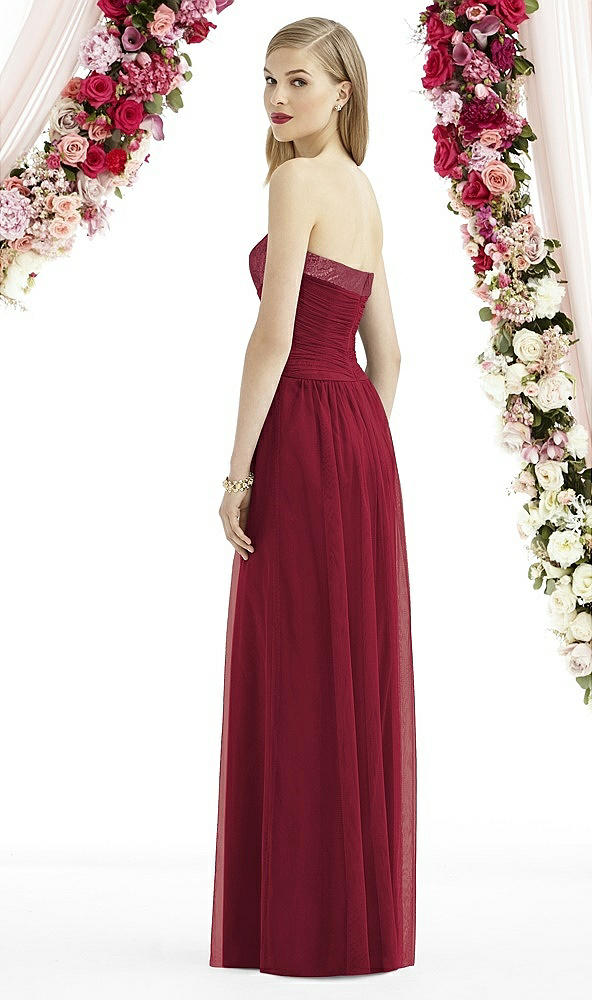 Back View - Burgundy After Six Bridesmaid Dress 6743