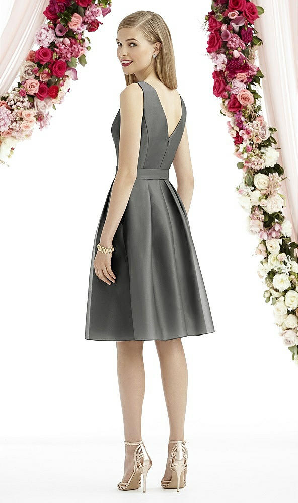 Back View - Charcoal Gray After Six Bridesmaid Dress 6744