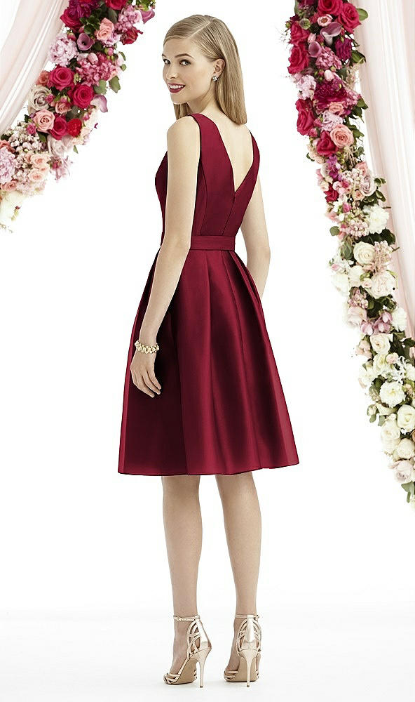 Back View - Burgundy After Six Bridesmaid Dress 6744
