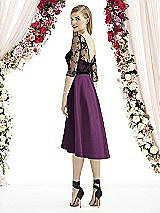 Front View Thumbnail - Aubergine & Off White After Six Bridesmaid Dress 6746