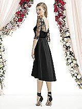 Front View Thumbnail - Black & Off White After Six Bridesmaid Dress 6746