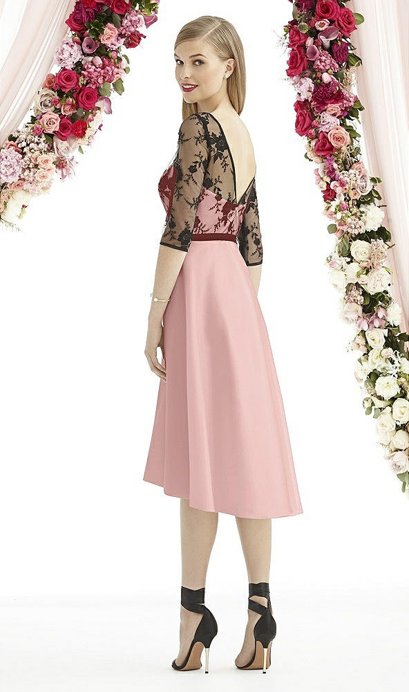 Front View - Rose - PANTONE Rose Quartz & Off White After Six Bridesmaid Dress 6746