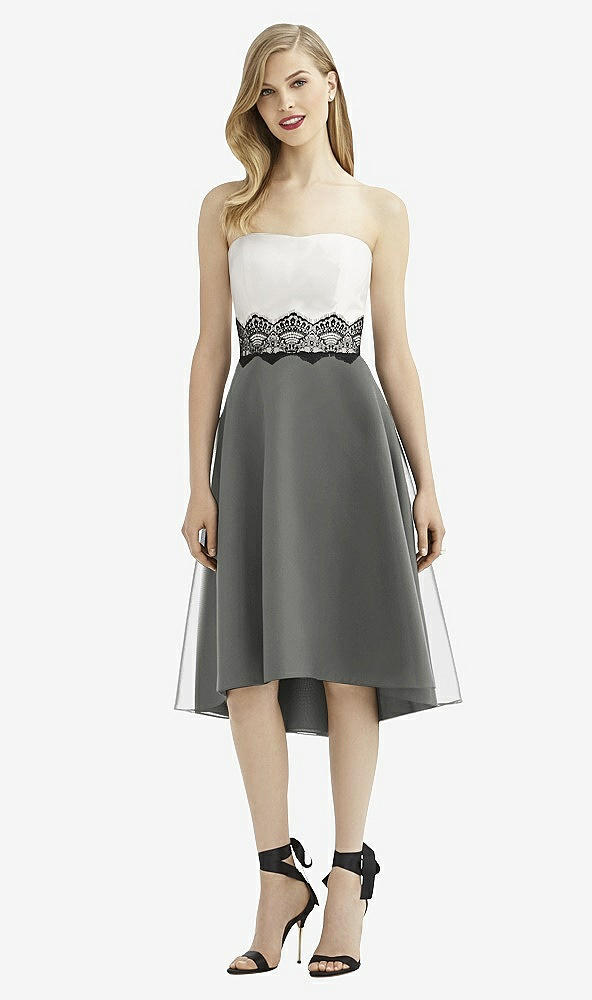 Front View - Charcoal Gray & Starlight After Six Bridesmaid Dress 6747