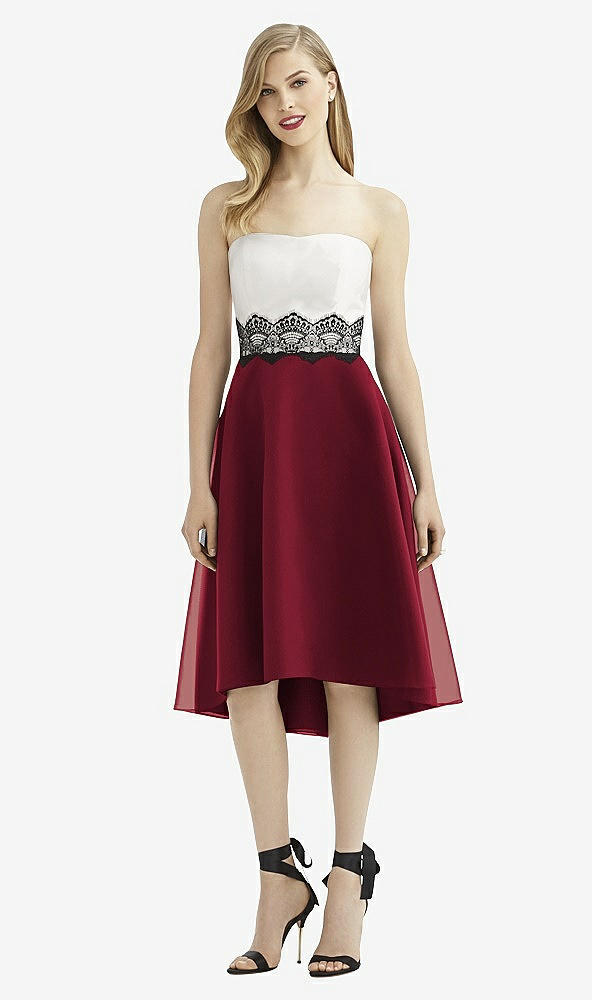 Front View - Burgundy & Starlight After Six Bridesmaid Dress 6747