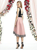 Rear View Thumbnail - Rose - PANTONE Rose Quartz & Black After Six Bridesmaid Dress 6748