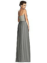 Rear View Thumbnail - Charcoal Gray & Metallic Gold After Six Bridesmaid Dress 6749