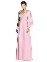Alt View 2 Thumbnail - Pink Glow & Metallic Gold After Six Bridesmaid Dress 6749