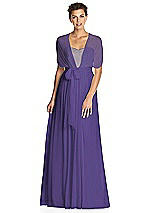 Alt View 3 Thumbnail - Regalia - PANTONE Ultra Violet & Metallic Gold After Six Bridesmaid Dress 6749