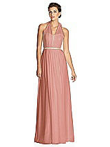 Alt View 1 Thumbnail - Desert Rose & Metallic Gold After Six Bridesmaid Dress 6749