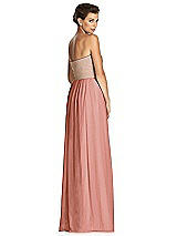 Rear View Thumbnail - Desert Rose & Metallic Gold After Six Bridesmaid Dress 6749