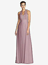 Front View Thumbnail - Dusty Rose & Metallic Gold After Six Bridesmaid Dress 6749