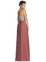 Rear View Thumbnail - English Rose & Metallic Gold After Six Bridesmaid Dress 6749