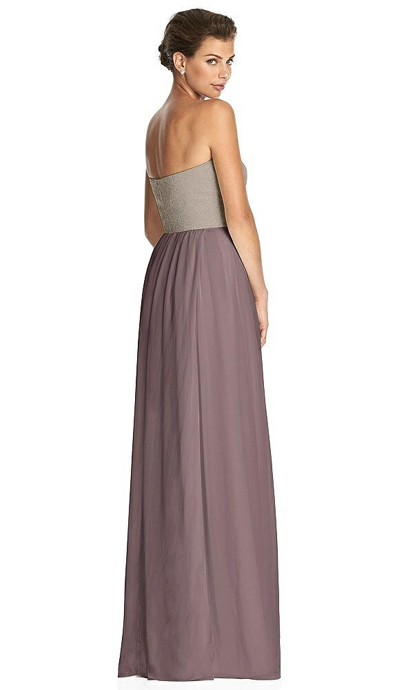 Back View - French Truffle & Metallic Gold After Six Bridesmaid Dress 6749