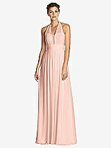 Front View Thumbnail - Peaches And Cream & Metallic Gold After Six Bridesmaid Dress 6749