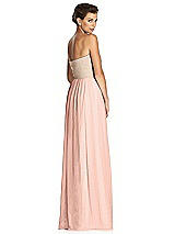 Rear View Thumbnail - Peaches And Cream & Metallic Gold After Six Bridesmaid Dress 6749