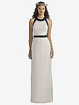 Front View Thumbnail - Oyster & Black Social Bridesmaids Style 8163