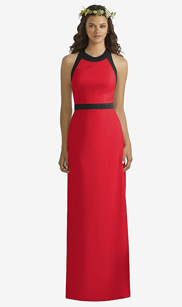 Front View - Parisian Red & Black Social Bridesmaids Style 8163